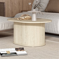 Aurel Modern 31" Fluted Oblong Living Room Coffee Table by Latitude Run