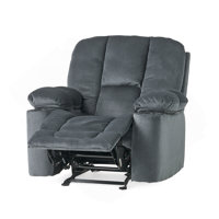 Luxurious Manual Recliner Chair with Skin-Friendly Fabric and Dual Cup Holders