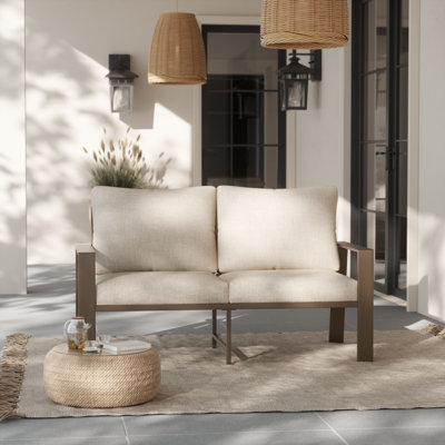 2 Person Patio Sofa With Cushion by Ebern Designs