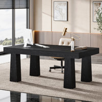 Wood Executive Desk,Modern Home Office Desk by Ebern Designs