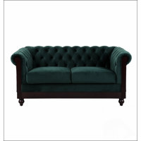 Upholstered Sofa Velvet Loveseat Sofa with Tufted Button