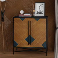 Modern Storage Cabinet With Geometric Pattern by Latitude Run