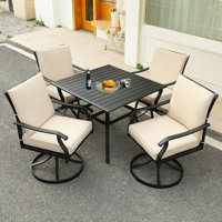 4 - Person Square Outdoor Patio Dining Set With Cushions by Winston Porter