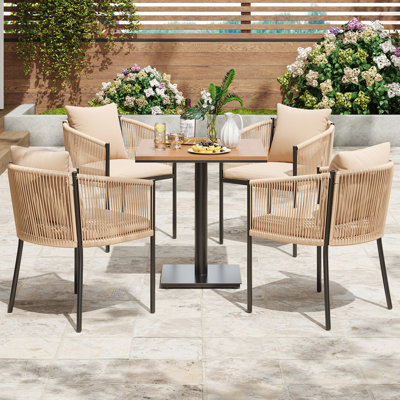 4 - Person Round Table Outdoor Dining Set by Bayou Breeze