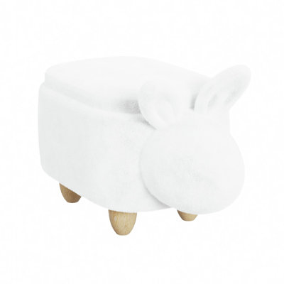 Thumper Rabbit Storage Stool in White by Trinx