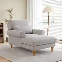 Upholstered Chaise Lounge With Adjustable Backrest by Alcott Hill