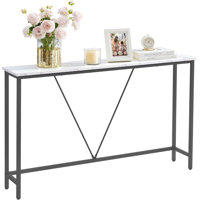 Slim Console Table For Living Room And Bedroom, Industrial Chic Design, Easy Assembly, Durable Steel Frame And Particleboard Construction by Hokku Designs