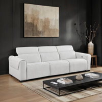 Castonguay 115.5" Modern & Contemporary Chenille Power Reclining Sofa with power headrests, USB & power outlets, and comfortable high-density foam. by Latitude Run