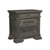 Girven 3-Drawer Nightstand in Charcoal by Millwood Pines