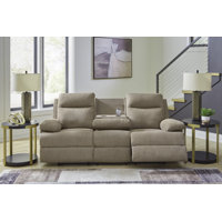 Needham Reclining Sofa With Drop Down Table by Ebern Designs