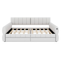 Queen Size Day Bed With USB And 2 Drawers by Hokku Designs