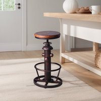 American Antique Steampunk Decor Vintage Industrial Bar Stool Retro Stylish Fire Hydrant Design Adjustable Swivel Cafe Coffee Pub Kitchen Counter Stoo by Trent Austin Design
