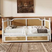 Rattan Daybed with 2 Drawers