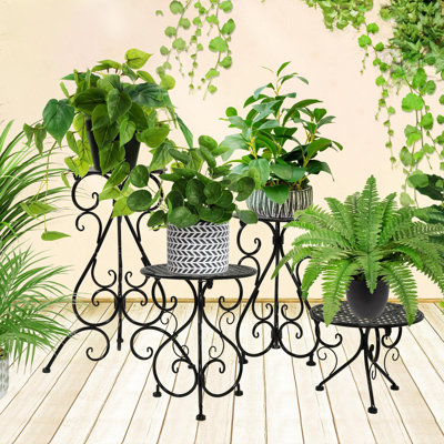 Metal Plant Stand, Heavy Duty Flower Pot Stand by Alcott Hill