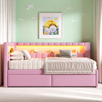 Upholstered Daybed With Drawer by Brayden Studio