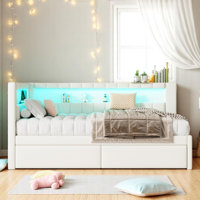 Upholstered Daybed With Drawer by Brayden Studio