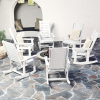 Hdpe Outdoor Rocking Adirondack Chair (Set Of 6) by Red Barrel Studio
