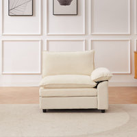 Chenille Upholstered Sofa Armrest: Ergonomic Design, Stylish & Easy To Install by Ebern Designs