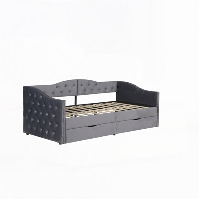 Upholstered Daybed with Storage Drawers by Rosdorf Park