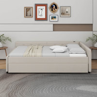 Upholstered Platform Bed With USB And Trundle by Lark Manor