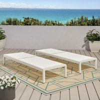 CAPE CORAL KD CHAISE LOUNGE GRY(MP2)( SET OF 2 ) WHITE by Hokku Designs