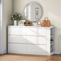 47.2"  6-Drawer Dresser with Storage Shelves by Ebern Designs