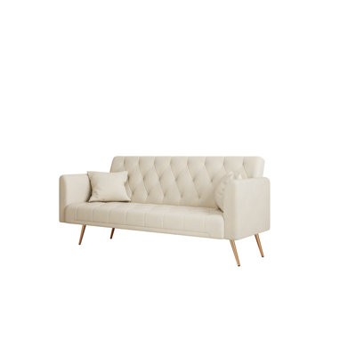 71 Inch Convertible Love Seat Sofa by George Oliver