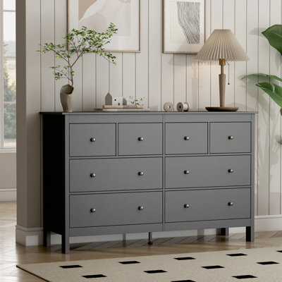 Aaditri 50.4" W 8 - Drawer Double Dresser by Ebern Designs
