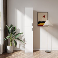 Freestanding Cabinet With Inadjustable Shelves And Two Doors For Kitchen by Ebern Designs