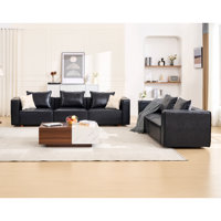 Configurable Vegan Leather Living Room Set by Latitude Run