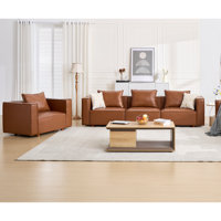 Configurable Vegan Leather Living Room Set by Latitude Run