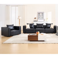 Configurable Vegan Leather Living Room Set by Latitude Run