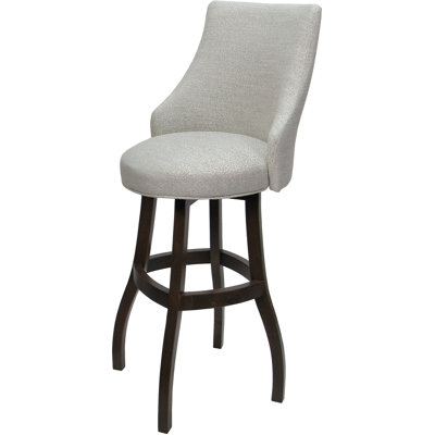Swivel Solid Wood Extra Tall Bar Stool by Red Barrel Studio