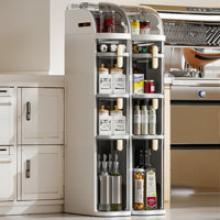 Plastic 18Cm Narrow Size Gap Storage Cabinet Drawer Type Kitchen Gap Multi-Layer Bathroom Narrow Storage Cabinet Rack by Ebern Designs