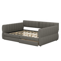 Upholstered Platform Bed With USB And 2 Drawers by Latitude Run