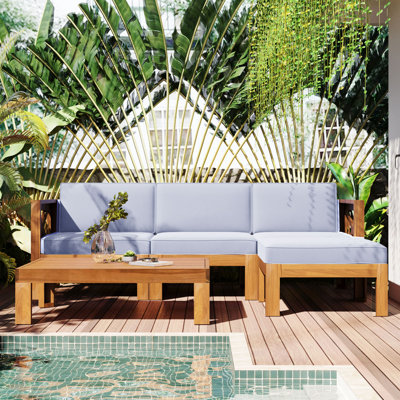 5 Piece Sectional Seating Group With Cushions