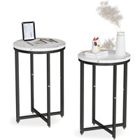 Faux Marble Side Table Set Of 2 by Ebern Designs