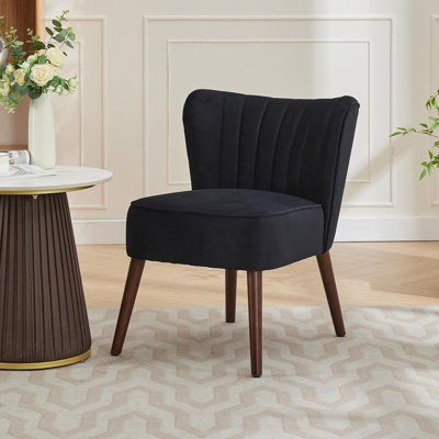 Modern Velvet Accent Chair, Soft Upholstered Living Room Chair by Mercer41