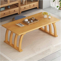 Bamboo Low Coffee Table – Minimalist Design with Spacious Surface for Living Room & Lounge by Winston Porter