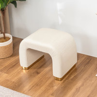 25 Inches Soft Ottoman Footstool For Living Room by Mercer41