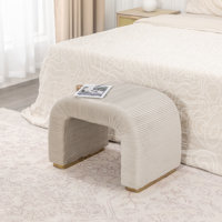 25 Inches Soft Ottoman Footstool For Living Room by Mercer41