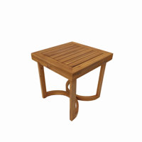 Baryn Acacia Solid Wood Side Table by Millwood Pines