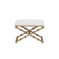 Pippa Cream Boucle Gold Sphere Stool by Mercer41