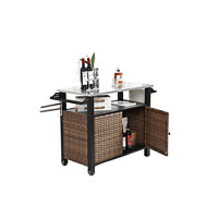Outdoor Kitchen Island Rolling Cart With Cabinet by Ophelia & Co.