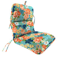 Byrom 22" x 45" Outdoor Chair Cushion with Ties and Loop by Bay Isle Home