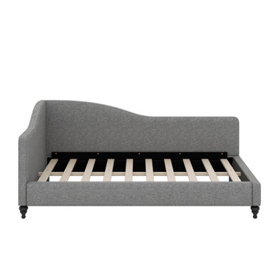 L-Shaped Linen Daybed With Solid Wood Legs by Latitude Run