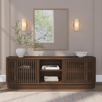 Contour TV Stand, 2 Door w/ Middle Shelf (1495 x 406 x 482mm / 59 x 16 x 19in) by Ivy Bronx