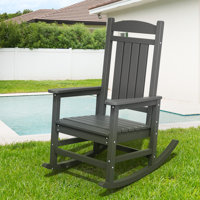 HDPE Rocking Adirondack Chair by Dovecove