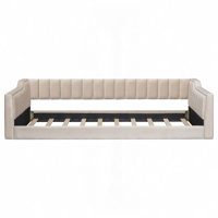 Twin XL Size Upholstery Daybed And Side Storage Pocket