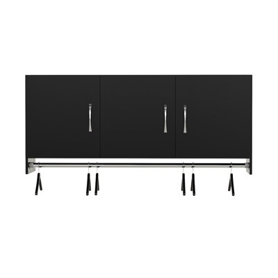 3-Door Wall Cabinet with Hanging Rod and Adjustable Shelf by WFX Utility